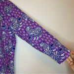 Printfresh  Tiger Queen Long Sleeve Button PJ Pajama Top Amethyst Purple Small Photo 6