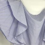 Child of the Universe Off the Shoulder Ruffle Sleeve Blue and White Stripe Top M Size M Photo 5