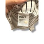 Pact Organic Henley Shirt Women's Small White Black Striped Ribbed Long Sleeve Size L Photo 2