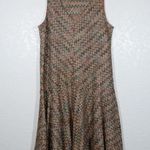 Anthropologie Maeve x  Orange Knit Chevron Dress Size Small Photo 1