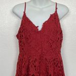 Astr The Label Lace Midi Dress A Line Spaghetti Strap V Neck Rust Orange Red L Size L Photo 6