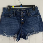 Universal Threads Universal Thread High Rise Dark Blue Button Fly Jean Shorts Size 6 Photo 0
