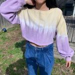 Grey Bandit Tie Dye Cropped Sweater Photo 1