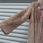 Juicy Couture  Women’s Medium Dusty Pink Teddy Trench Faux Fur Coat Long Plush Photo 11