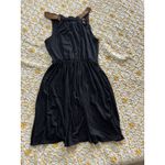 Akiko faux leather halter neck Elastic Waist dress NWT size xs Photo 9