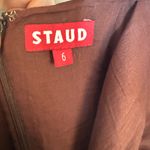 STAUD Chocolate Brown Midi Dress, high thigh slit size 6 Photo 10