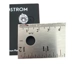 Nordstrom  CZ Sterling Silver Solitaire Stud Earrings Platinum Plated New on Card Photo 3