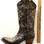 Circle G  Marietta Brown Distressed Leather Embroidered Cowboy Snip Boot Sz 8.5 M Photo 8