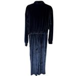Fabletics Velour Zip Wide Leg Jumpsuit Navy Blue L Loungewear Y2K Athleisure Photo 4