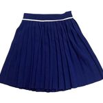 Navy Pleated tennis Prep Acrylic Sweater Mini Skirt Blue Size M Photo 0