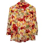 Karen Scott Floral Print 3/4 Sleeve  Collared‎ Button Down Blouse Photo 1