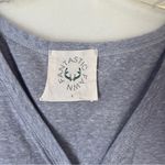 Fantastic Fawn Cozy  Button-up Gray Front Tie Top size Large Photo 1