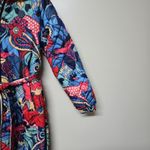 Farm Rio  Womens Colorful Graphic Floral Reversible Puffer Jacket Size XS‎ Belted Photo 3