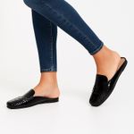 Stuart Weitzman Black Patent Leather Loafers Size 9 Photo 0