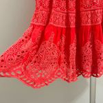 Johnny Was $350 NWOT  Desi Embroidered Floral Red Eyelet Button Shirt Blouse Sz L Photo 7