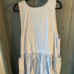 Vintage 1990’s Ricki Women’s Clothing Chambray Sleeveless Dress, Size Medium Blue Photo 5