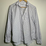 Frank & Eileen  Shirt Blouse Blue Pineapples Resort Lightweight Cotton‎ Size MED Photo 0