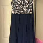 Size 7 prom dress 2 pc Blue Photo 0
