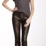 7 For All Mankind Gwenevere Metallic Foil Glitter Skinny Jeans size 26 Photo 0