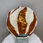 Sequin‎ Baseball Cap Hat Tiger Stripes Orange White Animal Print Funky Bold Photo 4