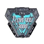 I love you 3000 Iron Man pin Silver Photo 0