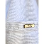 ZARA High Waisted Cropped Paperbag Baggy Jeans White Women's Size US 8 Photo 7