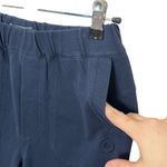 Aether Cropped Travel Pants Navy Blue Size XS Split Hem Stretch Cotton Photo 9