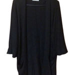 Wilfred 046.  free ARITZIA Oversized Elegant Black Cardigan with pockets size med Photo 0