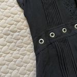 Diesel NWOT  Black Gold Asymmetry Black Sleeveless Knee Length Dress Pleated 38 Photo 3