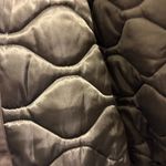 DKNY Oversized Leather Bomber Jacket Women’s Olive Green Photo 4