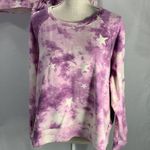 Wildfox Tie Dye Stars Purple Long Sleeve Top and Shorts Set Size XXL Photo 1