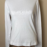 Madewell NWT  90s Long Sleeve Tee Compact Cotton Womens Large White Shirt Top Photo 0
