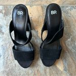 BP Karly Platform Sandals Black Suede Leather Women’s Size 10 Photo 3