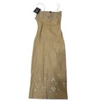 Retrofete Sariah Nude ribbed Sequin knit Dress NEW Tan Photo 8