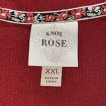 Knox Rose maxi embroidered tiered boho gauze 2 pockets 46” long NEW size 2X Photo 5