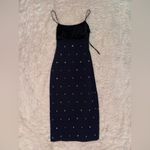 ALC Frank NWOT A.L.C. Alana embellished blue and back cutout midi dress sz 0 Photo 2