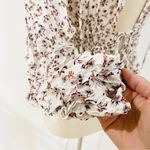 Blue Life Planet Blue Ruffle Tie Front Crop Top Photo 3