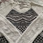 American Rag Cie beige ivory fringe boho Aztec sweater, size XS long sleeves Photo 5