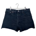 RE/DONE  70s High Rise Shorts Women’s 29 Broken Black Distressed Button Fly Photo 1