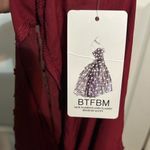 Chic Maroon Long Sleeve‎ Dress Red Size M Photo 2