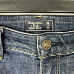 Abercrombie & Fitch Abercrombie Harper Ankle Distressed Skinny‎ Jeans Dark Wash 26 Short Cut Off Hem Photo 2