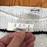 Madewell  Boatneck Pullover Sweater White Black Stripe Size L NWT‎ Photo 5