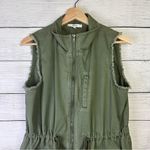 Ro & De  Anthropologie Cargo Vest‎ Full Zip Jacket Olive Green Womens Size Small Photo 3