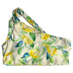 Summersalt  Side Stroke Bikini Top Size 4 Yellow Green Lemons One Shoulder‎ Beach Photo 0