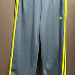 Adidas Y2K (06) Dark Gray Climalite Capri Pants with Bright Yellow Logo Size M Photo 0
