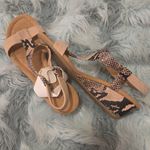 Alfani  Snakeskin Tan and Black Sandals Photo 1