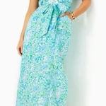 Lilly Pulitzer EUC LILY PULITZER GUILIANA MAXI DRESS WO SIZE 10 BELTED POCKETS JUNGLE ANIMALS Photo 0