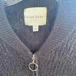 Pink Rose  Black Knit Cardigan Photo 1