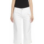 Gloria Vanderbilt Skimmer Capris Womens White Mid Rise Floral Print Size 10 Photo 0