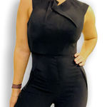 Roland Mouret Black Silk Crepe Jumpsuit Size 4 Photo 0